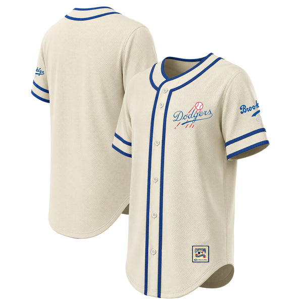 Los Angeles Dodgers Stitches Natural Throwback Fashion Jersey