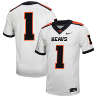 #1 Oregon State Beavers Nike Road Replica Football Jersey - White