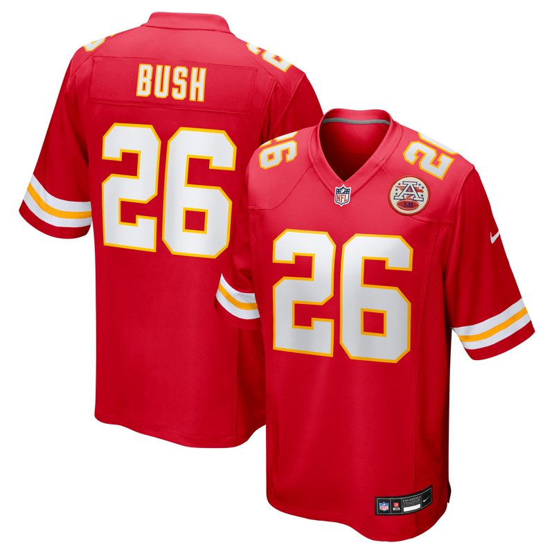 Kansas City Chiefs Deon Bush Nike Red Game Player Jersey