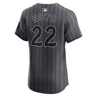 New York Mets Juan Soto Nike Gray City Connect Elite Jersey