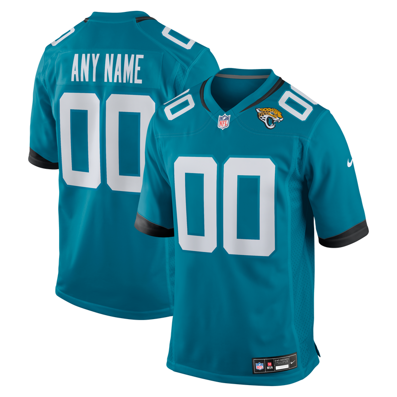 Jacksonville Jaguars Nike Teal Custom Team Game Jersey