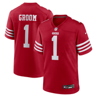 San Francisco 49ers Number 1 Groom Nike Scarlet Game Jersey