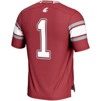 #1 Washington State Cougars GameDay Greats Endzone Football Jersey - Crimson