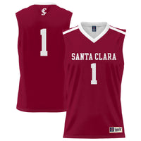 #1 Santa Clara Broncos GameDay Greats Lightweight Collegiate Basketball Fashion Jersey - Maroon