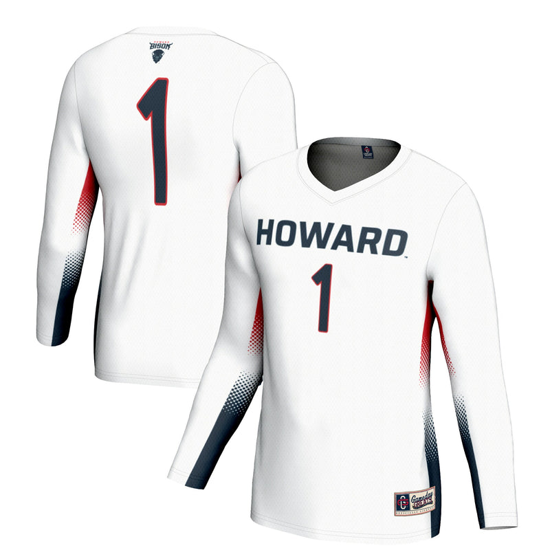 #1 Howard Bison GameDay Greats Lightweight Volleyball Jersey - White
