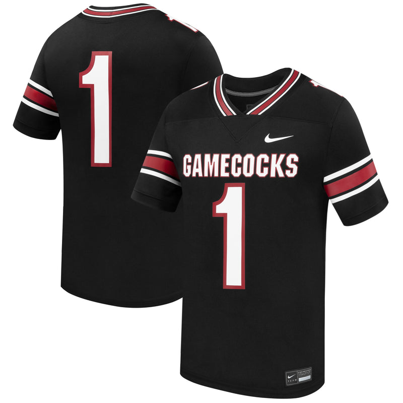 #1 South Carolina Gamecocks Nike Alternate Replica Football Jersey - Black