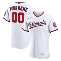 Washington Nationals Nike White Home Authentic Custom Jersey