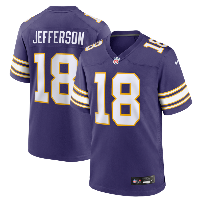 Minnesota Vikings Justin Jefferson Nike Purple Classic Player Game Jersey