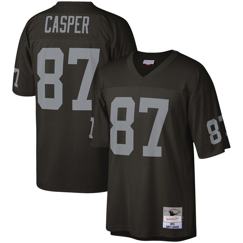 Las Vegas Raiders Dave Casper Mitchell & Ness Black Legacy Replica Jersey