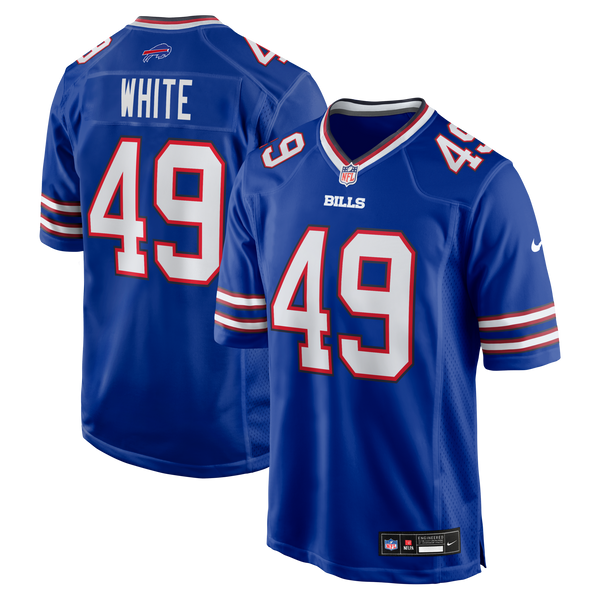 Buffalo Bills DaShaun White Nike Royal Team Game Jersey
