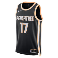 Atlanta Hawks Nike 2025/26 City Edition Swingman Jersey - Black - Onyeka Okongwu -