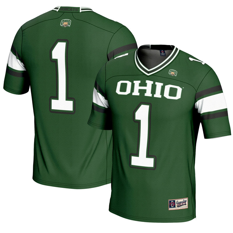 #1 Ohio Bobcats GameDay Greats Endzone Football Jersey - Green