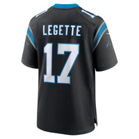 Carolina Panthers Xavier Legette Nike Black Team Game Player Jersey
