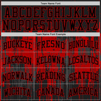 Custom Black Red Dripping Splatter Art Round Neck Sublimation Basketball Set Jersey