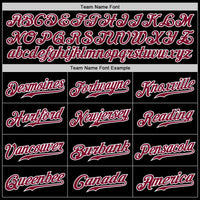 Custom Black White Pinstripe Maroon-White Authentic Baseball Jersey