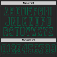 Custom Black Kelly Green Mesh Authentic Football Jersey