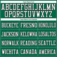 Custom Kelly Green White-Black Mesh Authentic Football Jersey