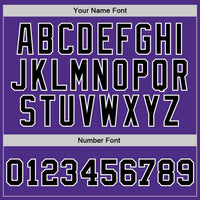 Custom Purple Black-White Authentic Throwback Basketball Jersey
