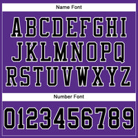 Custom Purple Black-White Mesh Authentic Football Jersey