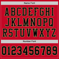 Custom Red Black-Old Gold Mesh Authentic Throwback Football Jersey