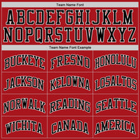 Custom Red Black-White Authentic Throwback Basketball Jersey