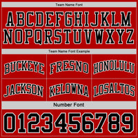 Custom Reversible Black Red-White Double Side Sublimation Basketball Set Jersey