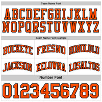 Custom Reversible Black Orange-White Double Side Sublimation Basketball Set Jersey