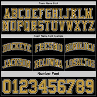 Custom Reversible Black Old Gold-White Double Side Sublimation Basketball Set Jersey