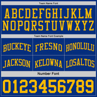 Custom Royal Gold-White Reversible Double Side Sublimation Basketball Set Jersey