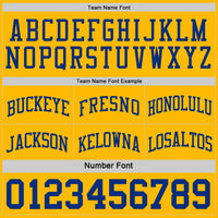 Custom Royal Gold-White Reversible Double Side Sublimation Basketball Set Jersey