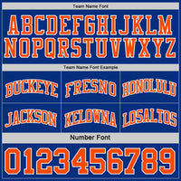 Custom Royal Orange-White Reversible Double Side Sublimation Basketball Set Jersey