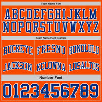 Custom Royal Orange-White Reversible Double Side Sublimation Basketball Set Jersey