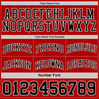 Custom Red Black-White Reversible Double Side Sublimation Basketball Set Jersey