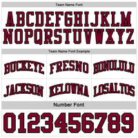 Custom Reversible Maroon White-Black Double Side Sublimation Basketball Set Jersey
