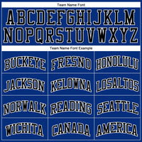 Custom Royal White Pinstripe Black-White Authentic Basketball Jersey