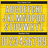 Custom Yellow White-Black Sublimation Soccer Uniform Jersey