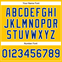 Custom Yellow Royal-White Authentic Baseball Jersey