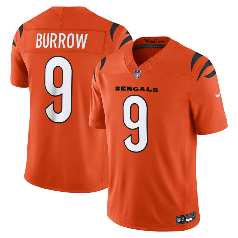 Cincinnati Bengals Joe Burrow Nike Orange Alternate Vapor F.U.S.E. Stitched Limited Jersey