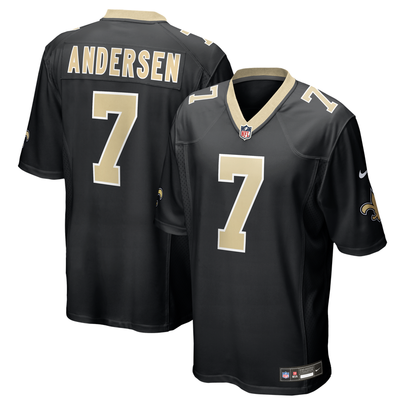 New Orleans Saints Morten Andersen Nike Black Game Retired Player Jersey