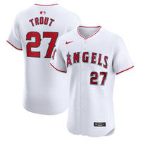 Los Angeles Angels Mike Trout Nike White Home Elite Player Jersey
