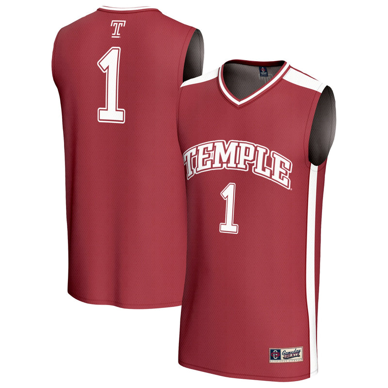 #1 Temple Owls GameDay Greats Lightweight Basketball Jersey - Cherry