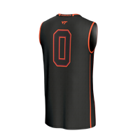 #0 Virginia Tech Hokies GameDay Greats Lightweight Collegiate Basketball Fashion Jersey - Black