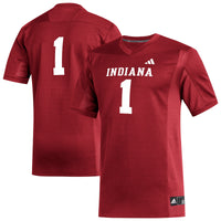 #1 Indiana Hoosiers adidas Replica Football Jersey - Crimson