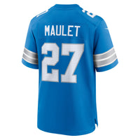 Detroit Lions Arthur Maulet Nike Blue Team Game Jersey