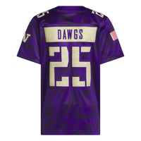 #25 Washington Huskies adidas Honor & Support Premier Strategy Jersey - Purple