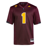 #1 Arizona State Sun Devils adidas Premier Football Jersey - Maroon