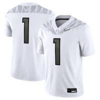 #1 Oregon Ducks Nike Game Jersey - White