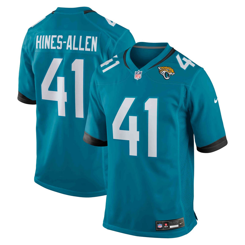 Jacksonville Jaguars Josh Hines-Allen Nike Teal Player Game Jersey