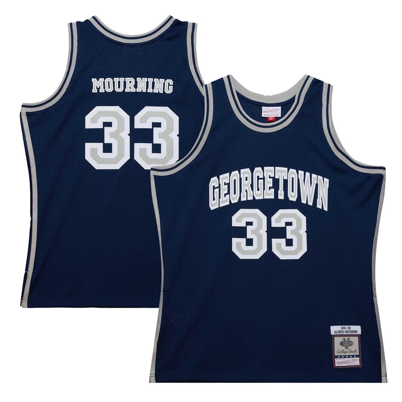 Alonzo Mourning Georgetown Hoyas Mitchell & Ness 1991/92 Swingman Player Jersey - Navy