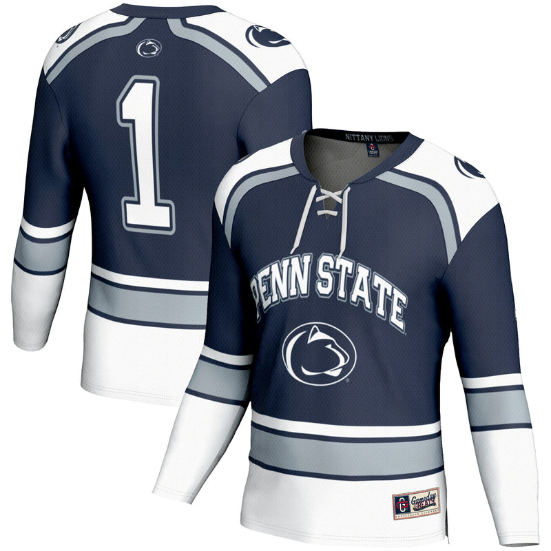 #1 Penn State Nittany Lions GameDay Greats Hockey Jersey - Navy
